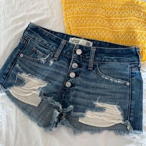 Abercrombie low rise button fly 00 (24) shorts